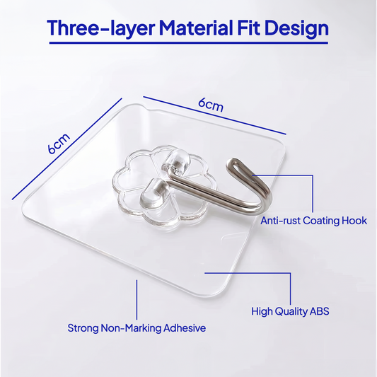 Transparent Self-Adhesive Wall Hook - Wall Organizer