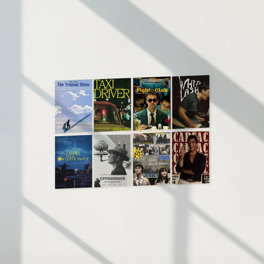 Cult Classic Cinema & Movie Scene Posters Set of 8