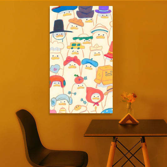 Duck Crew Cute Expressions Vertical Poster