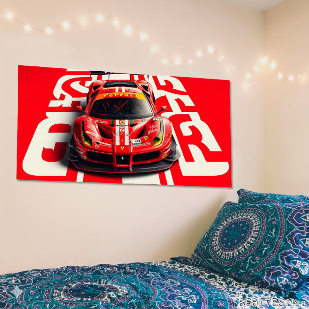 Ferrari 488 GT3 Racing Horizontal Poster