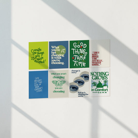Motivational Typography & Quote Posters Set of 8