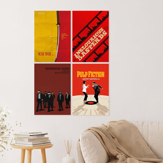 Quentin Tarantino Film Poster Set of 4