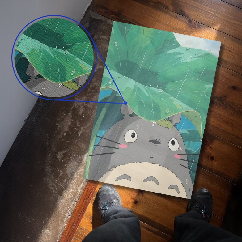 Totoro Studio Ghibli Leaf Rain Textura