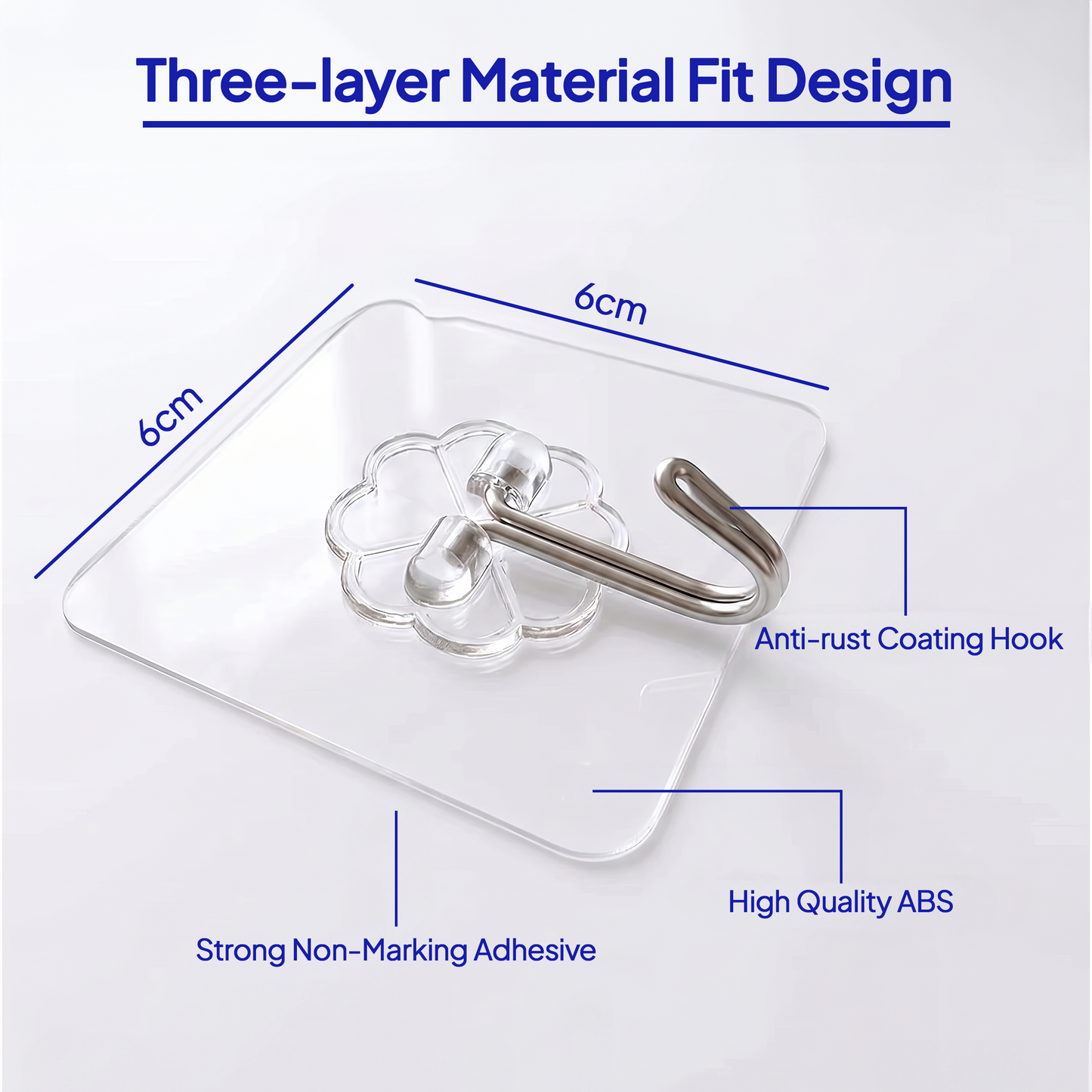 Transparent Self-Adhesive Wall Hook - Wall Organizer