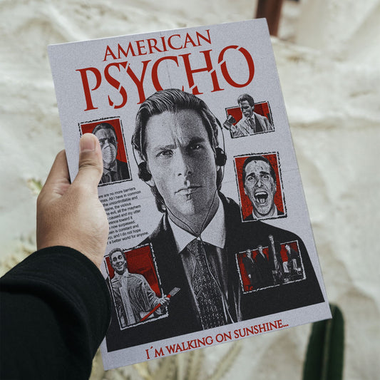 American Psycho Collage Noir Poster