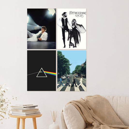 Classic Music Album Cover Poster Set of 4