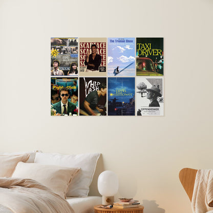 Cult Classic Cinema & Movie Scene Posters Set of 8