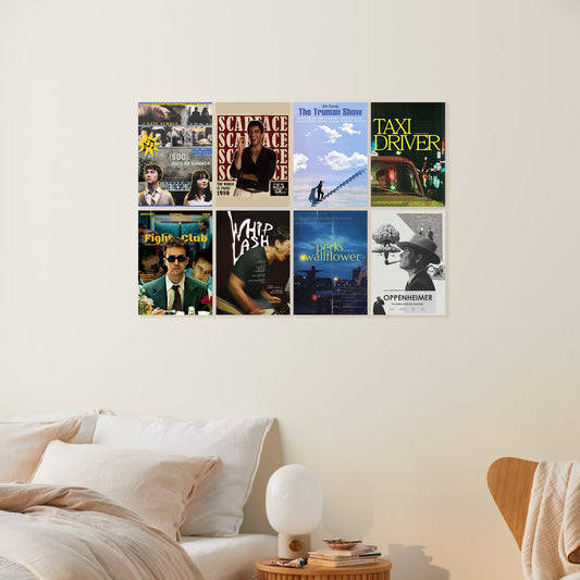 Cult Classic Cinema & Movie Scene Posters Set of 8
