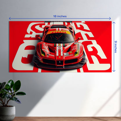 Ferrari 488 GT3 Racing Horizontal Poster