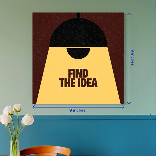 Find The Idea Minimalist Typography Square Poster