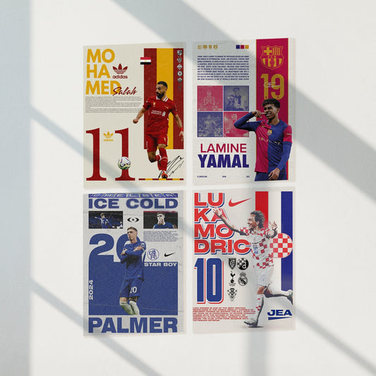 Football Legends Poster Set of 4