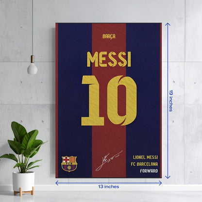 Lionel Messi FC Barcelona Jersey Textura