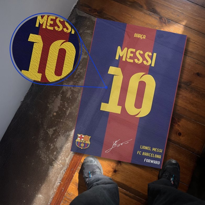 Lionel Messi FC Barcelona Jersey Textura