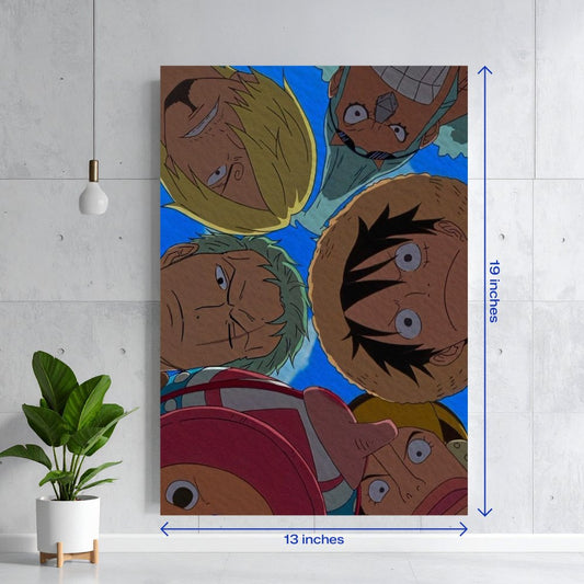 Luffy and Straw Hat Crew One Piece Textura