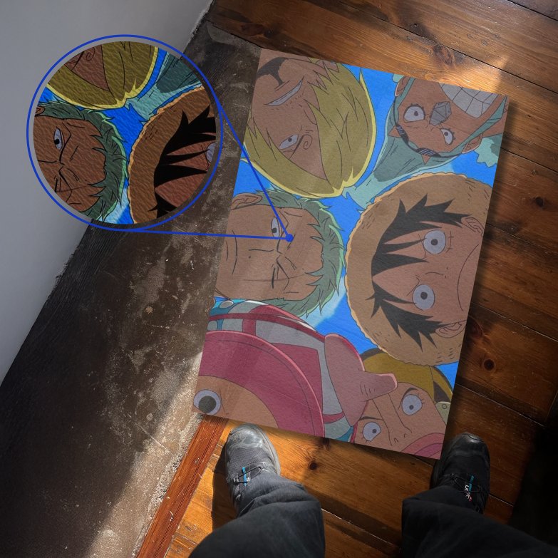 Luffy and Straw Hat Crew One Piece Textura