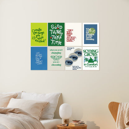 Motivational Typography & Quote Posters Set of 8