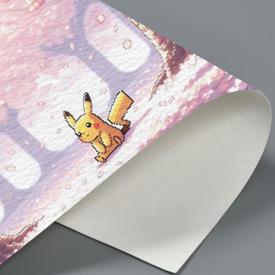 Pikachu Pixel Art Cherry Blossom Forest Textura