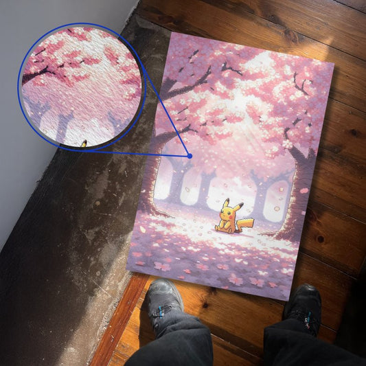 Pikachu Pixel Art Cherry Blossom Forest Textura