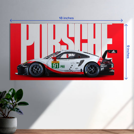 Porsche 911 RSR Racing Horizontal Poster