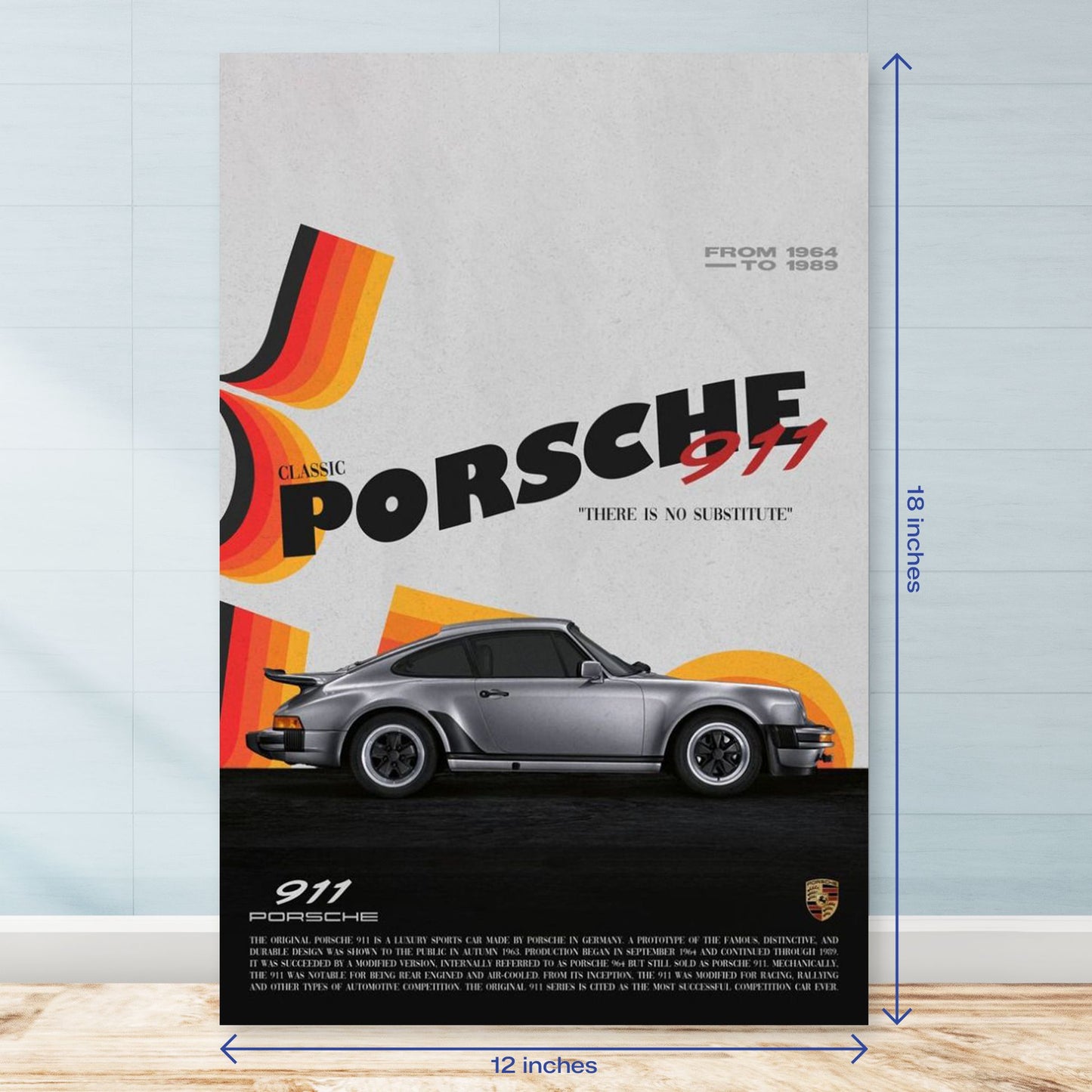 Porsche 911 Classic Drive Vertical Poster