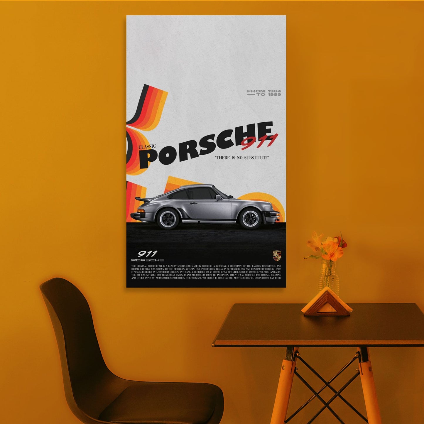 Porsche 911 Classic Drive Vertical Poster