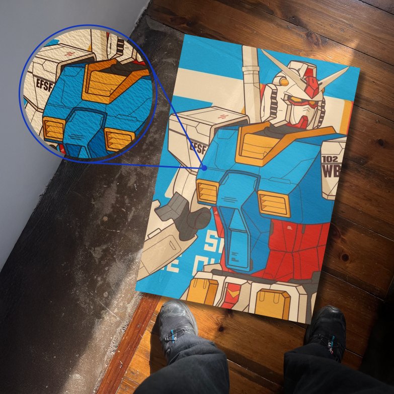 RX-78-2 Gundam Mecha Anime Art Textura