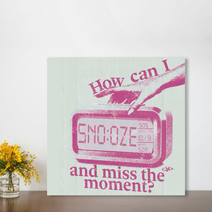 SZA Snooze Pink Retro Aesthetic Square Music Poster