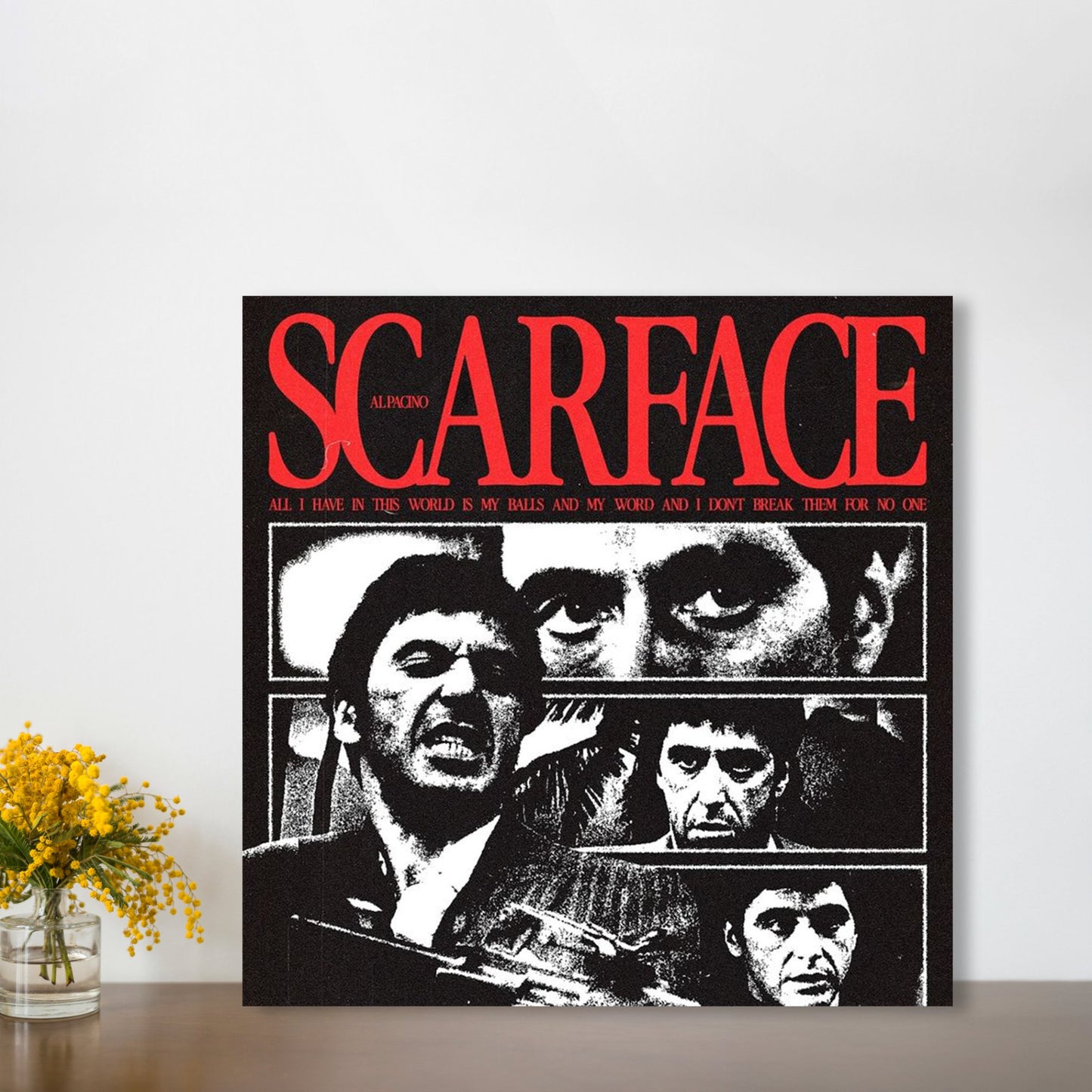 Scarface Vintage Grunge Aesthetic Square Movie Poster