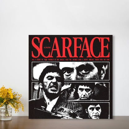 Scarface Vintage Grunge Aesthetic Square Movie Poster
