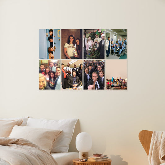 Sitcom TV Show Cast Collection Posters Set of 8