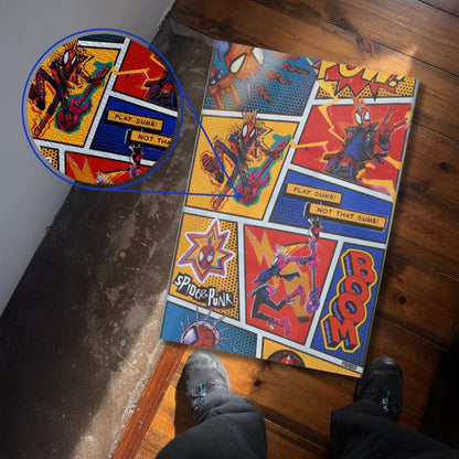 Spider-Punk Hobie Brown Comic Collage Textura