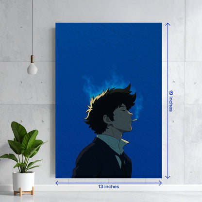 Spike Spiegel Cowboy Bebop Blue Smoke Textura