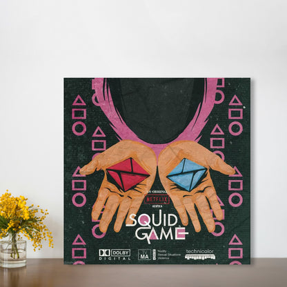 Squid Game Retro Geometric Aesthetic Square Poster