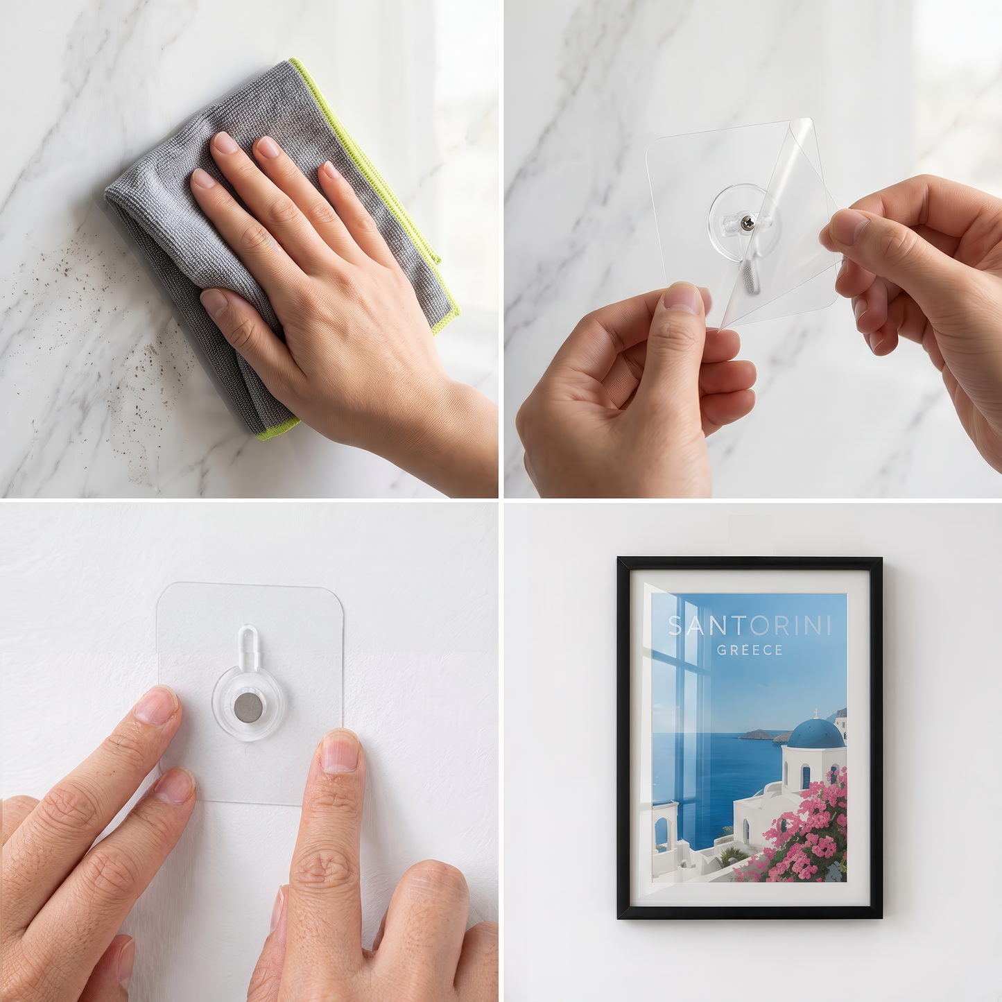 Transparent Self-Adhesive Screw Wall Mount (No-Drill)