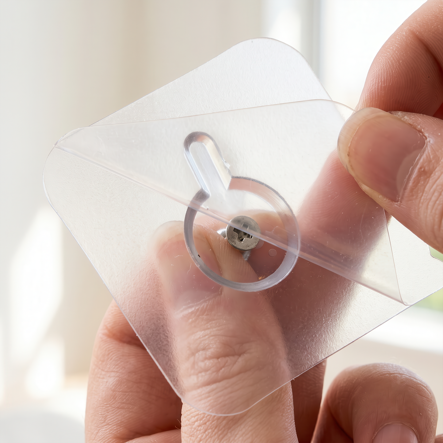 Transparent Self-Adhesive Screw Wall Mount (No-Drill)