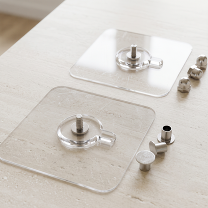 Transparent Self-Adhesive Screw Wall Mount (No-Drill)